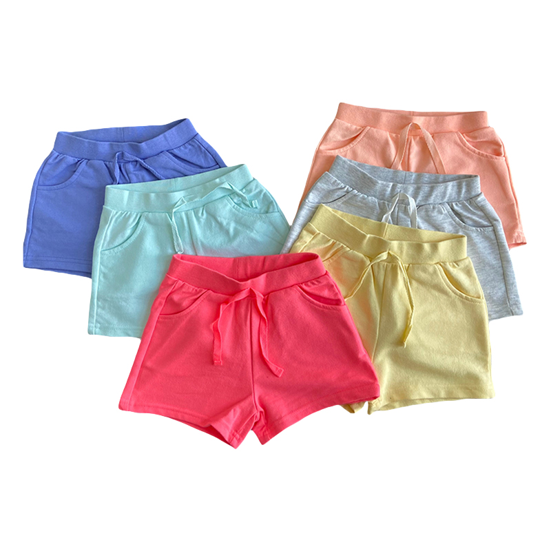 Solid fargebarn Cotton Girls Shorts
