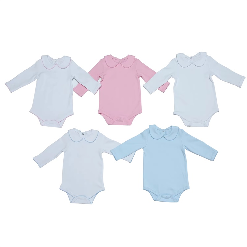 Babyklær Custom Picot Trim Baby Onesie