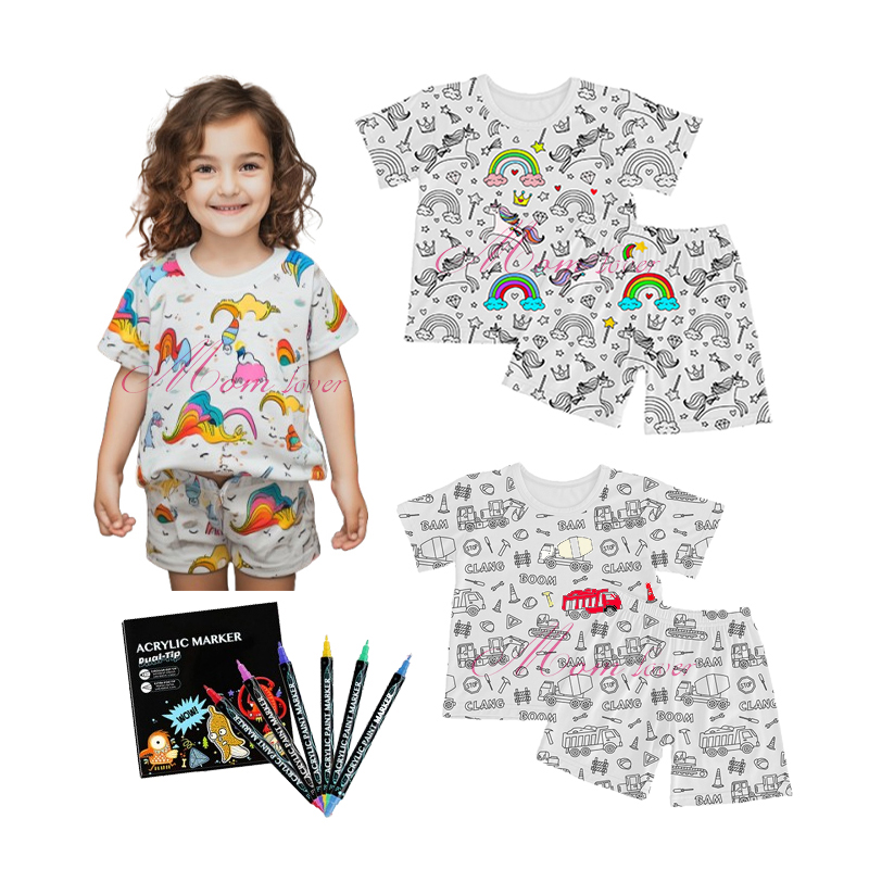 Barn Graffiti Pajamas Diy Color Pajiama Sets